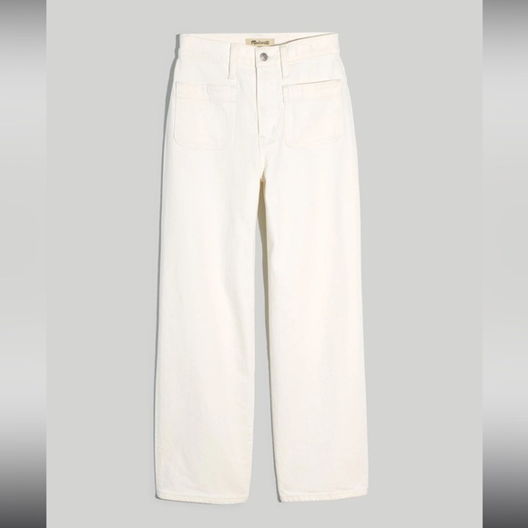 NWT Madewell The Perfect Vintage Wide-Leg Jean Tile White Patch Pocket Edition - Picture 2 of 6